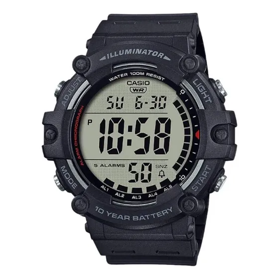 Reloj Casio Ae-1500wh Bateria 10 Años Color de la correa Negro