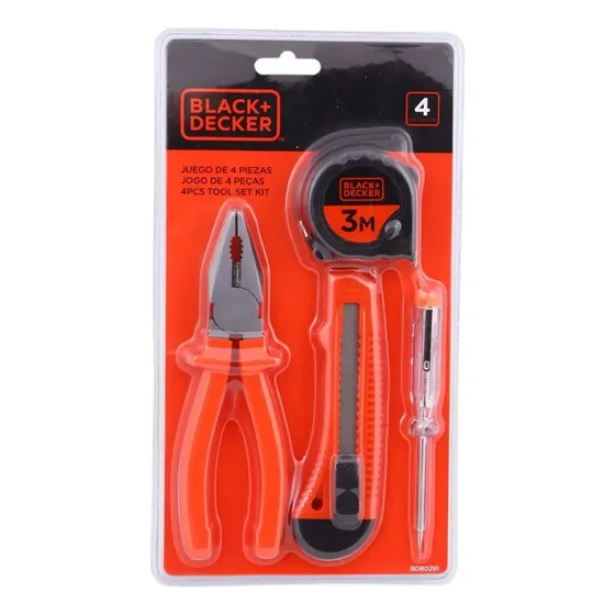 Kit De Herramientas 4 Piezas Black+decker Bd80291-840