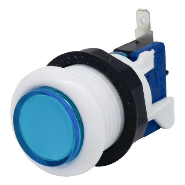 30 Botones Pulsador Arcade Microswitch 33mm O:28mm Azul