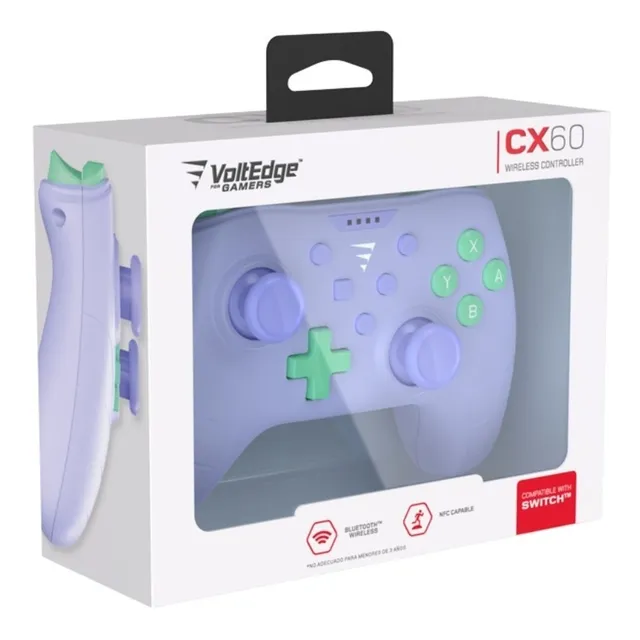 Control Inalámbrico Cx60 Voltedge Para Nintendo Switch Color Violeta