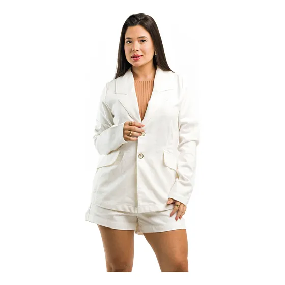 Conjunto Blazer E Short Em Alfaiataria Social E Despojado