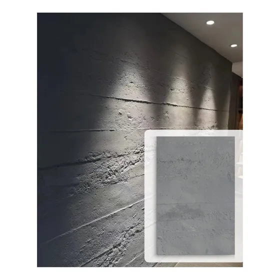 Placa Revestimiento Pared Pvc Exterior Cemento Travertino