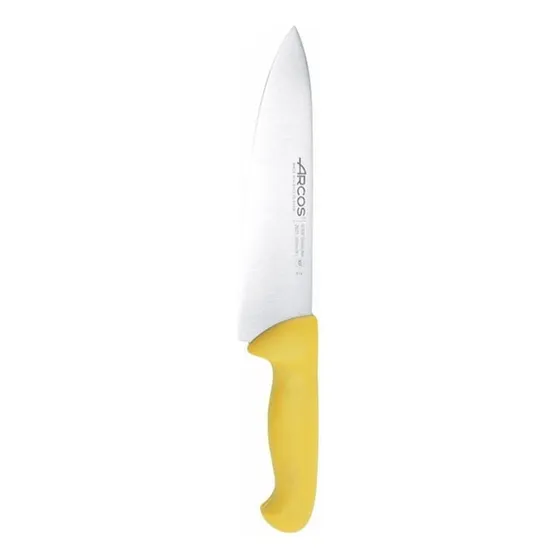 Cuchillo Cocinero Medio Golpe Amarillo 20cm Acero Inoxidable Arcos