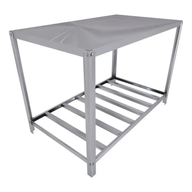 Mesa De Inox Industrial Para Açougue C/ Prateleira 90cm