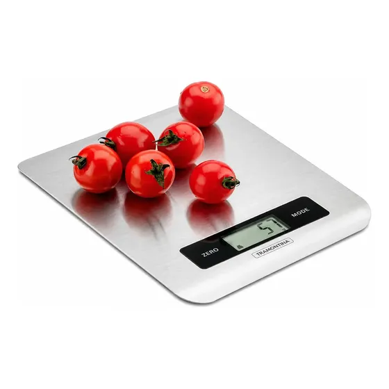 Balança Digital Tramontina Inox P/ Cozinha Adatto Cinza Capacidade máxima 5 kg