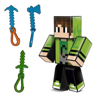 Boneco Cadres 25cm Minecraft + AcessĂłrios Boneco Cadres 25cm Minecraft + AcessĂłrios