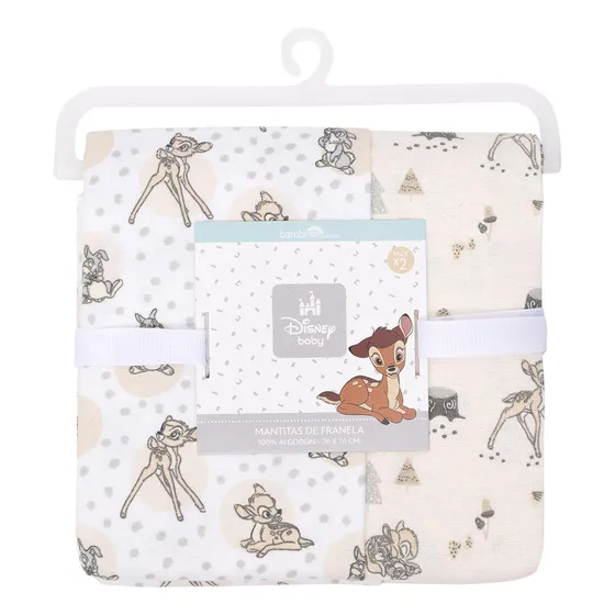 Set 2 Mantita Bambino Franela Bambi Unisex