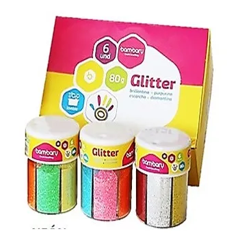 Escarcha 6 Colores Metal 80g Bambary