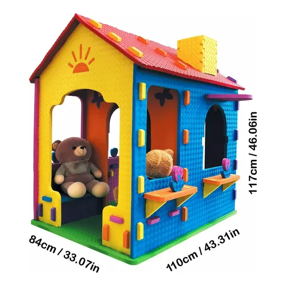 Casa Grande De Foami Armable P Niños Casita De Juego