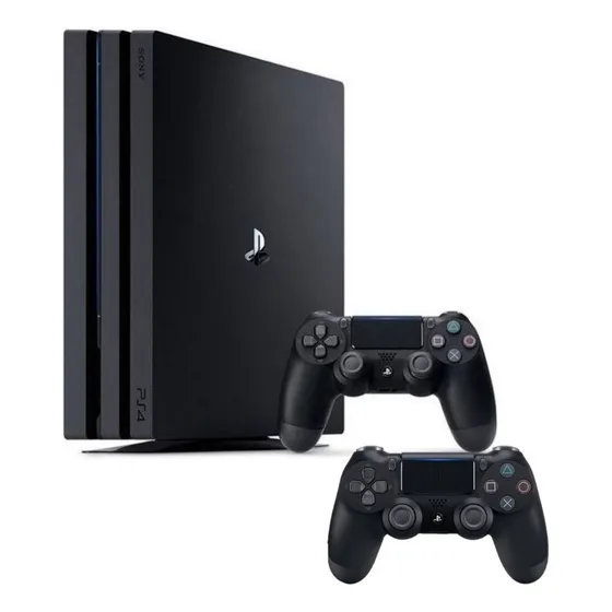 Playstation 4 Pro 1tb 4k Preto - 2 Controles Com Garantia Preto (Recondicionado)