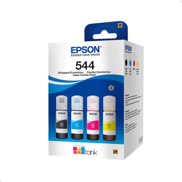 Kit 4 Garrafa Tinta Epson 544 L3150 L3110 L3250 L3210 T544 Kit 4 Garrafa Tinta Epson 544 L3150 L3110 L3250 L3210 T544