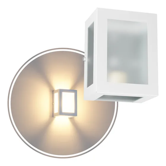 Arandela 5 Vidros Externa Luminária De Parede E27 Cor Branco MF109 Mega Forte Iluminação