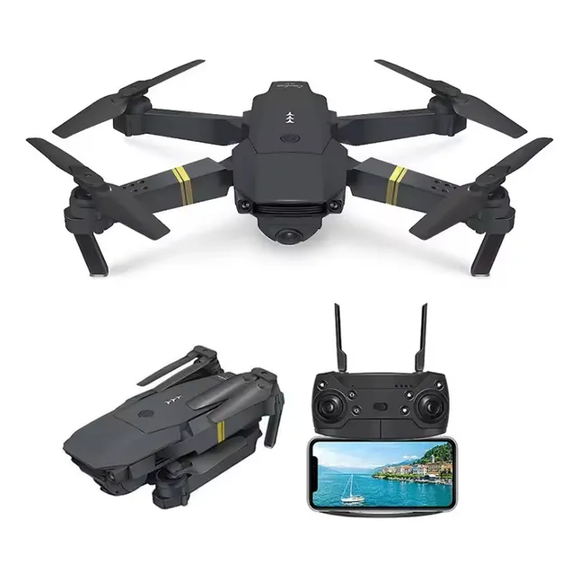 Dron Profesional Con Camara Dual 4k Wifi Con Control Negro