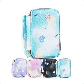 Estojo Escolar Organizador Box Jumbo Papelaria Fofa Infantil Cor Azul Coelhos Estojo Escolar Organizador Box Jumbo Papelaria Fofa Infantil Cor Azul Coelhos