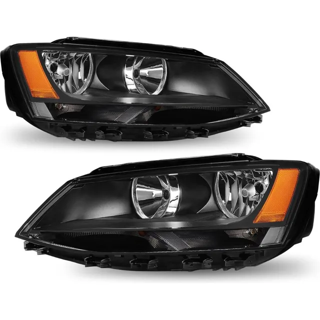 Faro Para Vw Jetta Mk6 2011 12 13 14 15 16 17 2018 Par Negro