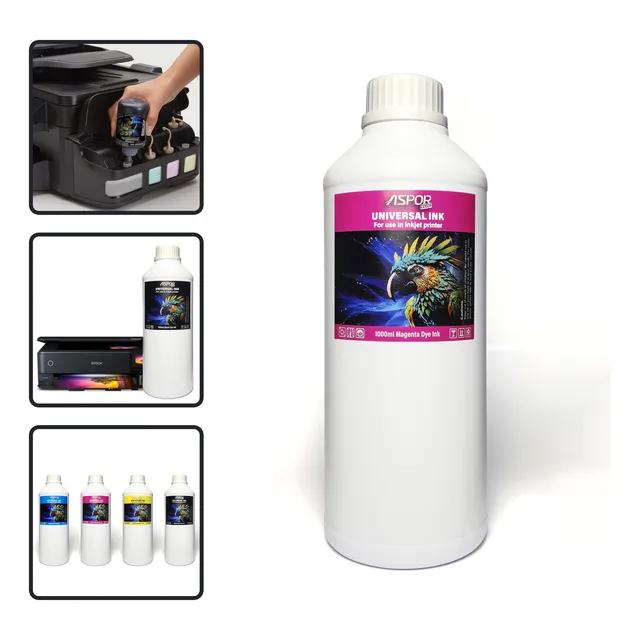 Tinta Universal Aspor 1litro Compatible Todas Las Impresoras