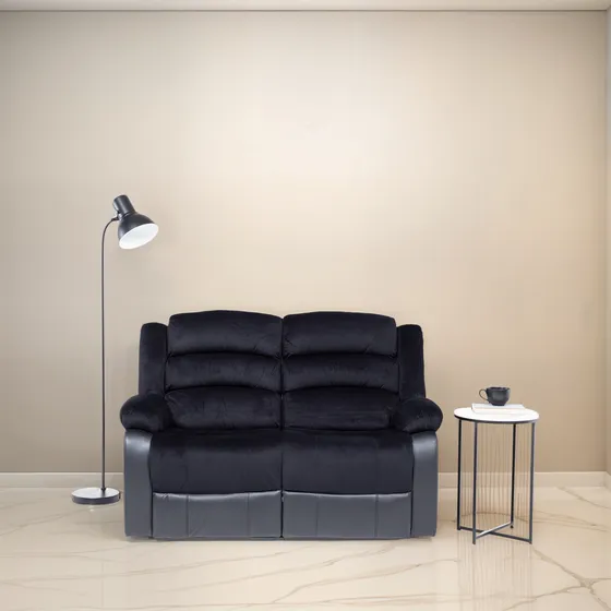 Sofa Reclinable Black 2 Cuerpos