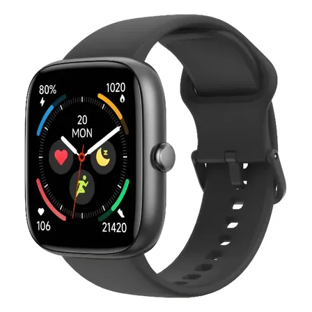 Smartwatch Fitness 1,83 Pulgadas Resistente Agua Negro