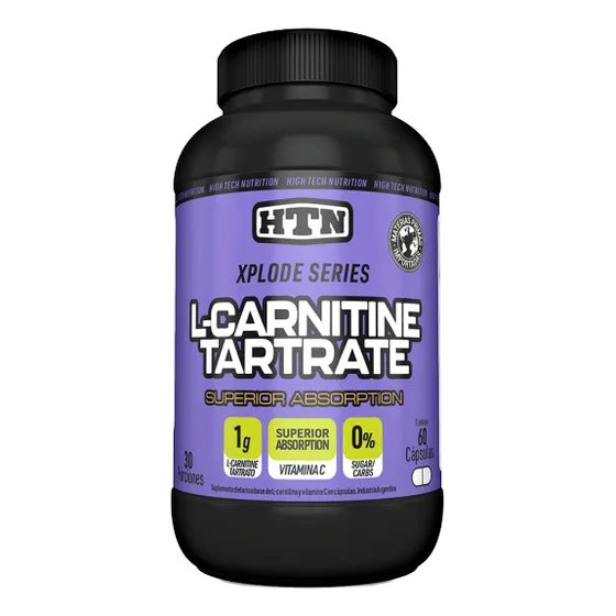 L-carnitine Tartrate 60 Cap Htn Quemador De Grasas Puro