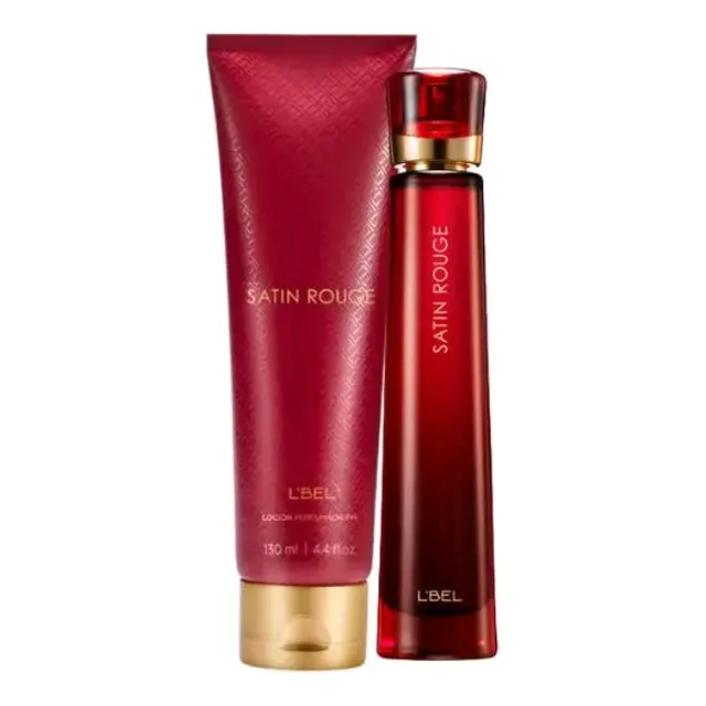 Set Satin Rouge 50ml+loción Perfumad 130ml. Lbel