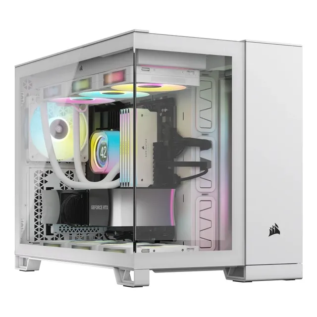 Gabinete Corsair Icue Link 2500x Blanco Cristal Sin Fuente