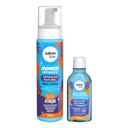 Kit Definição Natural Óleo De Tratamento E Mousse Definidor
