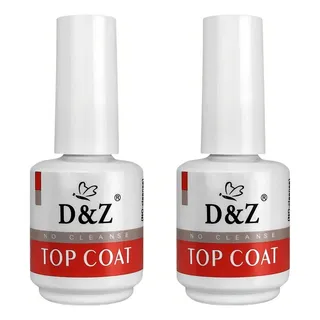 D&z Kit 2 Top Coat Selante Unha Gel Porcelana Color Branco D&z Kit 2 Top Coat Selante Unha Gel Porcelana Color Branco