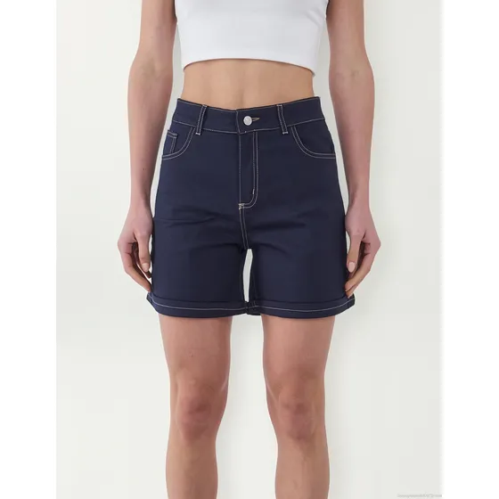 Bermuda De Gabardina Nautica Chic Pantalón Corto Mujer