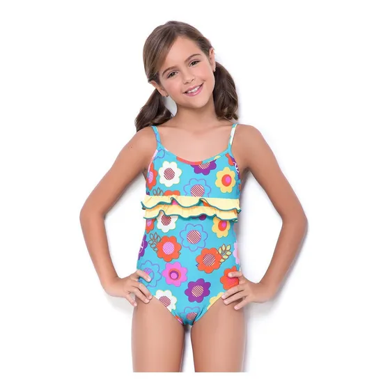 Traje De Baño Entero Con Volante Fantasy