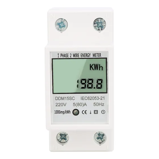 Medidor De Electricidad Monofásico Lcd Ddm15sd 5-80a