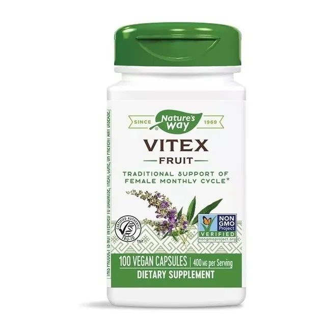 Vitex Agnus Castus de Natures Way, 400 mg, 100 cápsulas importadas