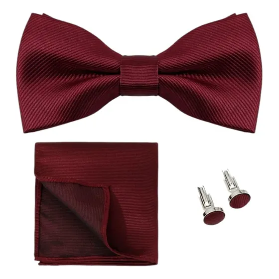 Corbata Michi Moño Mas Pañuelo Mas Gemelos Para Hombre