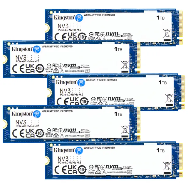 Kit 5 Unidad Estado Solido Ssd Kingstoninterno Snv3s Nv3 1tb