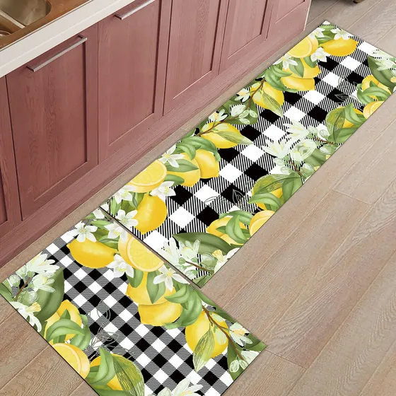 2 Alfombra Cocina Limon Fruta Verano Cuadro Bufalo