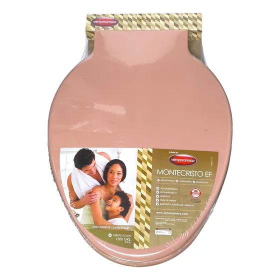Tapa Asiento De Poceta Ovalado Rosa Montecristo Venceramica