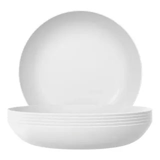 Conjunto De Prato Blanc Fundo 6 Peças Opaline Nadir Conjunto De Prato Blanc Fundo 6 Peças Opaline Nadir
