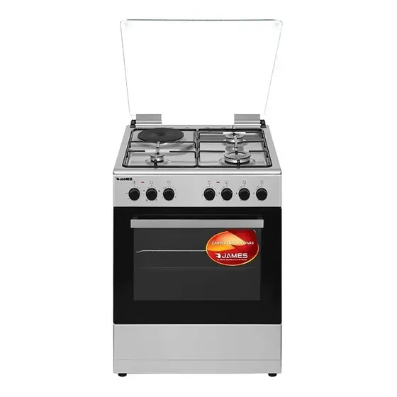 Cocina James C-221 A TKS INOX color gris con puerta con visor | Cuotas sin interés