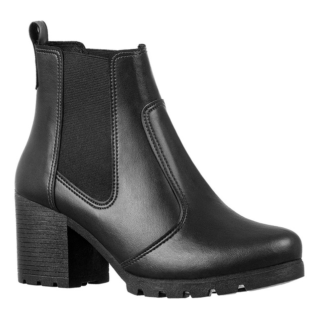 Bota Feminina Chelsea Elástico Salto Médio Macio Confortável Bota Feminina Chelsea Elástico Salto Médio Macio Confortável