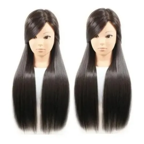 Cabeça De Treino 100% Orgânica  Corte E Penteado C/ Suporte 