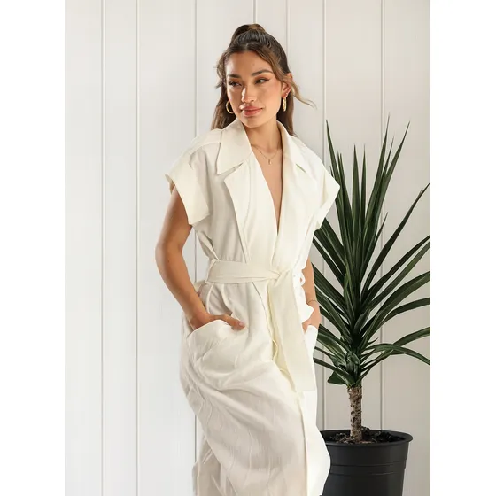 Vestido Elegante Blanco Verano