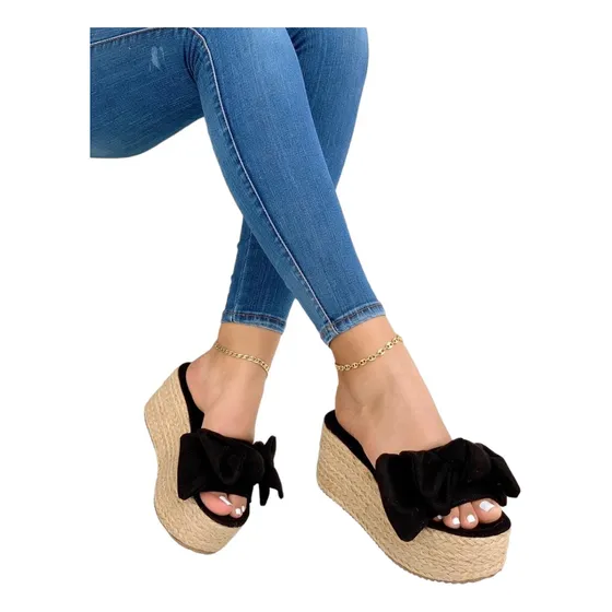 Sandalias Planas Yute Para Damas