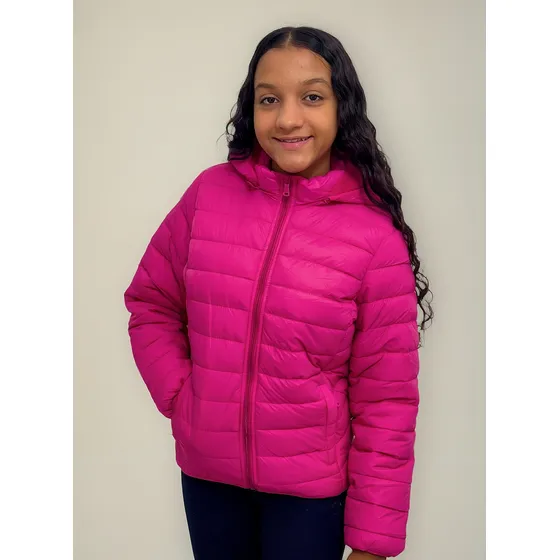 Jaqueta Infantil Feminina Blusa Peluciada Casaco Bobojaco
