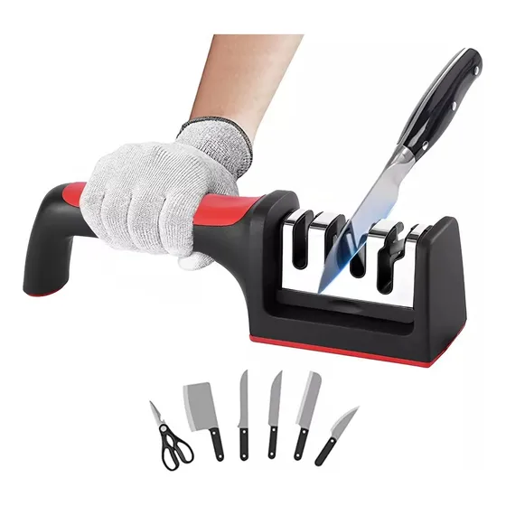 Amolador Afilador De Cuchillos Y Tijeras 4 En 1 Profesional