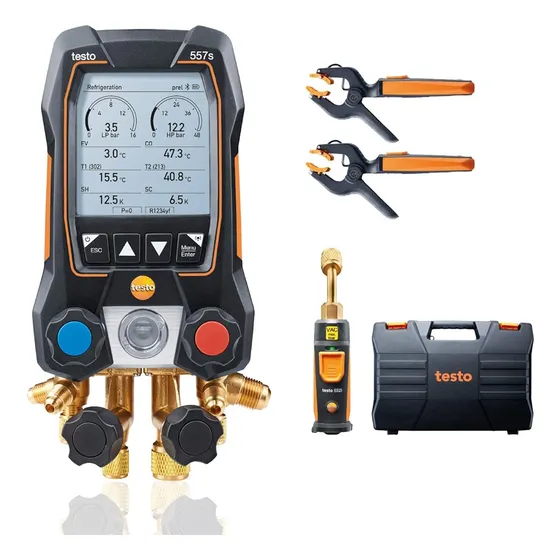 Juego De Manómetros De Colector De Ca Testo 557s - Kit De Re