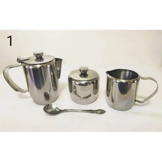 Juego De Té Acero Inoxidable Usado Como Nuevo 