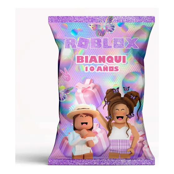 Bolsitas Golosineras Chipbag Personalizadas X40- Roblox Nena