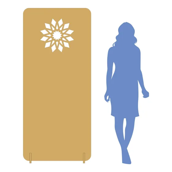 Divisor De Ambientes Eco Panel Calado 80 Cm X1,80 M Mdf 9 Mm