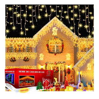 Serie De Cascada De Led Dosyu Dy-ice700l-csc Blanco Cálido Con Cable Agua 13m 127v Luces De Navidad Y Decorativas Serie De Cascada De Led Dosyu Dy-ice700l-csc Blanco Cálido Con Cable Agua 13m 127v Luces De Navidad Y Decorativas