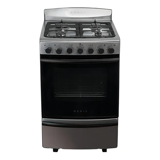 Cocina A Gas Orbis 96eac4 4 Hornallas Color Acero