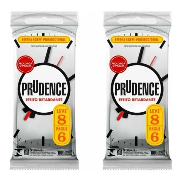 Kit Camisinhas Preservativo Prudence Efeito Retardante 16und